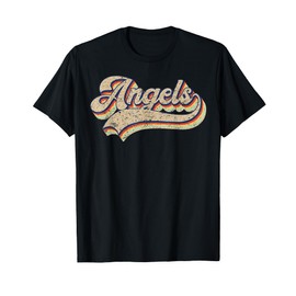 Vintage Angels Sports Name Athletic Text Arch Gift Men Women T-Shirt