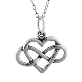 FashionJunkie4Life Infinity Charm Pendant Necklaces for Women, Sterling Silver