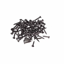 Tiny Wooden Nails for DIY Craft Projects, Antique Drawer Repairing, Mini Boxes Decorative Accessories[Set of 200pcs] (1×8mm/0.04×0.3in) Color: Black(Metallic Dark Gray)