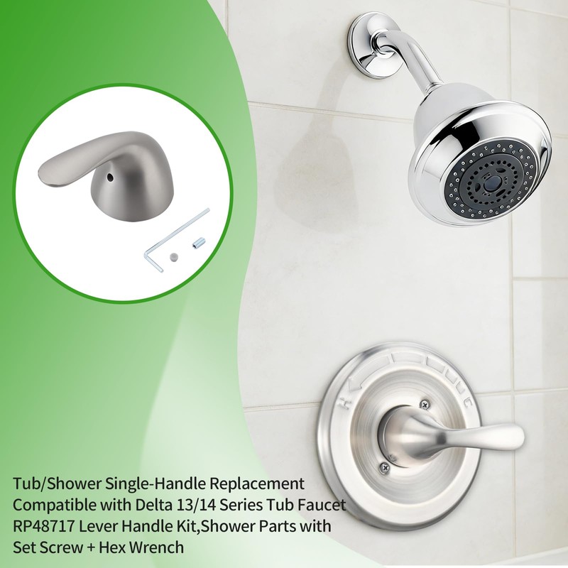 gcbcrit RP48717 Shower Handle Replacement, Metal Lever Handle Kit