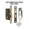 TSS Polished Chrome Bathroom Lock 2.5" (65mm) Bathroom Door Lock