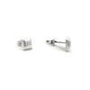 Agalea | Aretes tipo Broqueles diseño de Caudro de plata