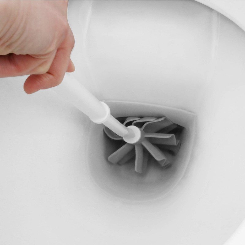 SAUBA LOOWY Single Classicline Toilet Brush without Bristles, White