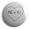 Hippowarehouse Me and Basketball Badge Various Sizes 38mm 50mm 75mm