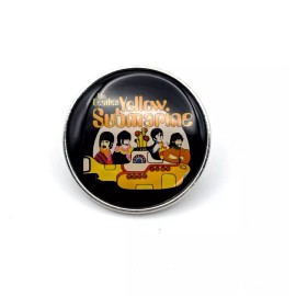 The Beatles Yellow Submarine Enamel Brooch Pin Revolver Ringo Star Band members