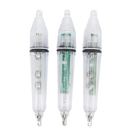 3Pcs Underwater Fishing Light LED Plastic Disposable Bait Lure Lamp Fishing Tool with 160mah Button Battery