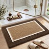 DEXI Bathroom Rugs 32x20, Soft Absorbent Bath Mat, Brown and