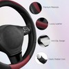 Road Comforts Steering Wheel Cover, Breathable Anti-Slip Leather Steering Wheel