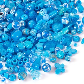 1 Bag Assorted Acrylic Beads Colorful Random Cute Beads Bowknot Star Flower Round Kawaii Plastic Beads for Crafts DIY Friendship Bracelets Jewelry Making Kit