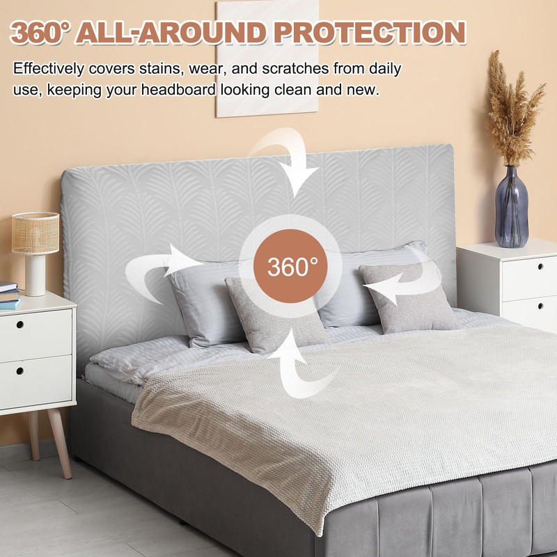 sourcing map Bed Headboard Slipcover, 120cm for 1.2m Headboard, Blue
