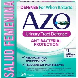 Defensa Antibacterial Del Tracto Urinario Azo® | 24 Tabletas Sabor Sin sabor
