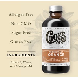 Cook's Pure Orange Extract From Florida Oranges | For Ice Cream, Cakes, Breads, Cookies and Drinks, 32 oz