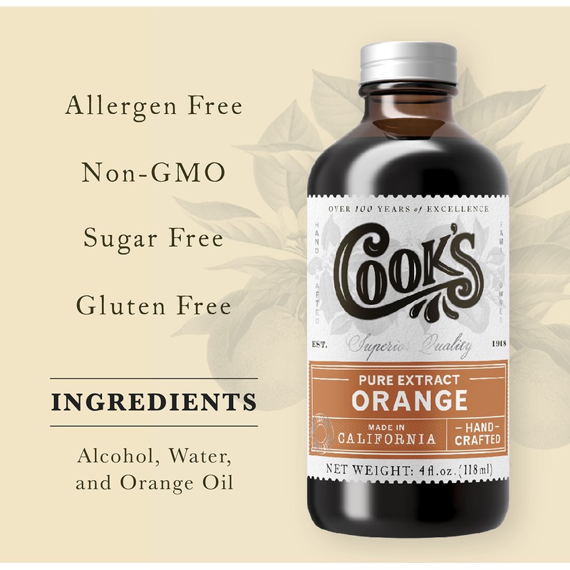 Cook's Pure Orange Extract From Florida Oranges | For Ice