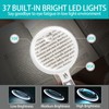 Large Magnifying Glass with 37 LED Light, 10X 20X 45X