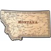 Montana State Shaped Road Map Cribbage Board