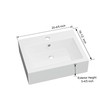 Floating Bathroom Vessel Sink Wall Mount, Hugsleek 20 x 16