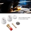 6PCS Torch Adapter Kit Ceramic Red Copper Welding Torch Mount