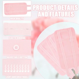 Miioto Castor Oil Pack Wrap, Reusable Organic Castor Oil Pack, Castor Oil Pack Wrap Kit (Bump + Neck), Made of Velvety Cotton, Adjustable Elastic Straps, Pink