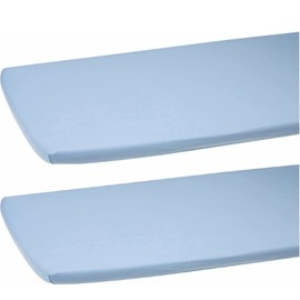 Dudu N Girlie - Cot Sheets 140 x 70 Fitted | Cotbed sheets | Soft Jersey Cotton Toddler Bed Sheets 140 x 70 Fitted Fully Elasticated Skirt Breathable Easy Care (Pack of 2, Blue)