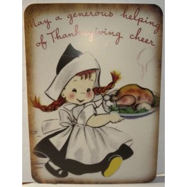 Decor Thanksgiving Wall Decor VINTAGE STYLE Die Cut  5 X 7”