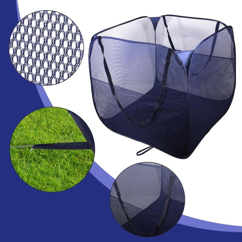 PAMISO Mesh Pool Toy Storage Bin, Large 30"x30"x27" Net Pool