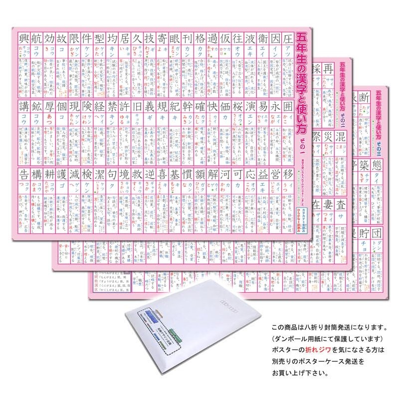 KANJI KANJI and How to Use in 5th Grade (Bi-folded)
