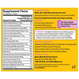 Nature Made Prenatal Multi, 90 Tablets, Folic Acid + 17 Prenatal Vitamins & Minerals to Support Baby Development and Mom, Vitamin D3, Calcium, Iron, Iodine, Vitamin C, and More (Pack of 3)