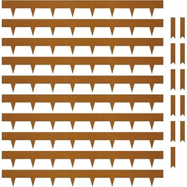 KOL Weather Resistant Steel Flexible Garden Lawn Edging, 10-Pack Pre-Rusted Metal Landscape Edging Strips - Heavy Duty Hammer-in Border with 11 Clips - 16-Gauge - 40" L x 4.5" H (33FT Total Length)