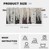 HDESDIS 1 Panel White Birch Tree Valances for Windows, Forest