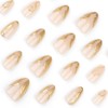 24 Pcs Reusable Press on Nails Medium Length Fake Nails