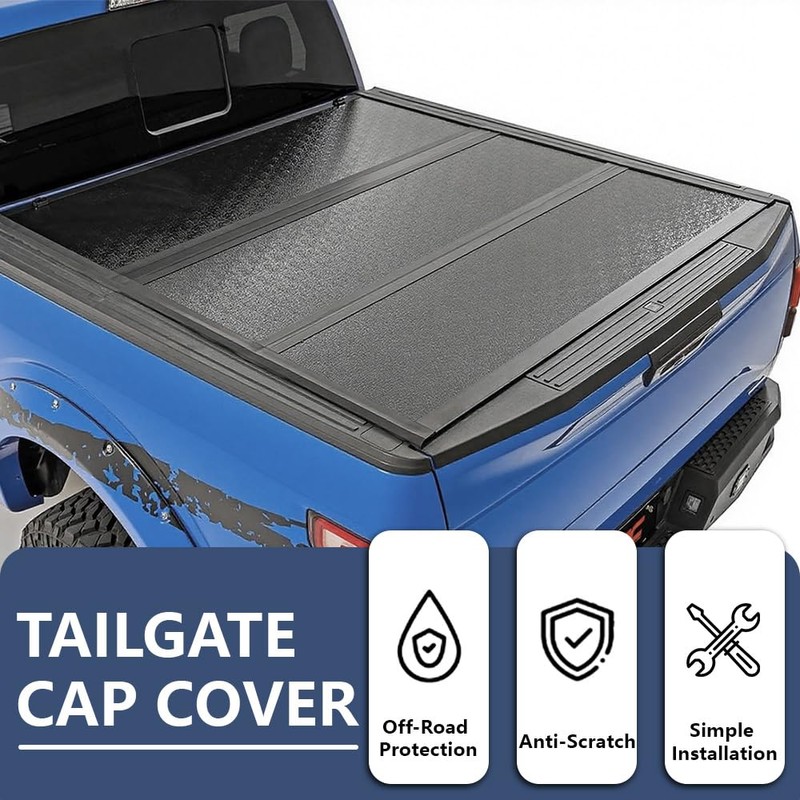 PIT66 Step Side Tailgate Moulding Protector, Compatible with Ford F150