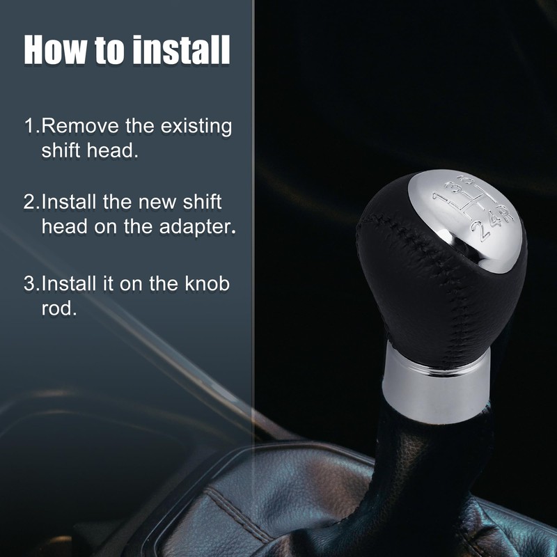 X AUTOHAUX Car 5 Speed Manual Gear Shift Knob Stick