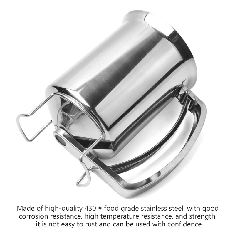 Stainless Steel Dough Dispenser, 800 ml Pancake Dough Dispenser, Hand-Held