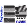 Unbranded/Generic 5-pack REFLECTIVE American Flags Hard Hat Stickers / Black Ops Helmet Decals Lot