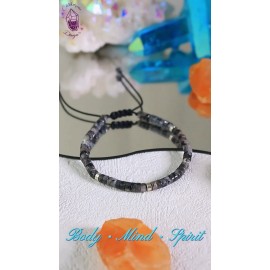 Unbranded 4mm Beads Natural Larvikite Crystal Gemstone Dainty Bracelet Healing Energy Gift