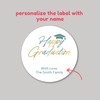 Emma Pink Studio Happy Graduation Labels, Custom Graduation Announcement Invitation