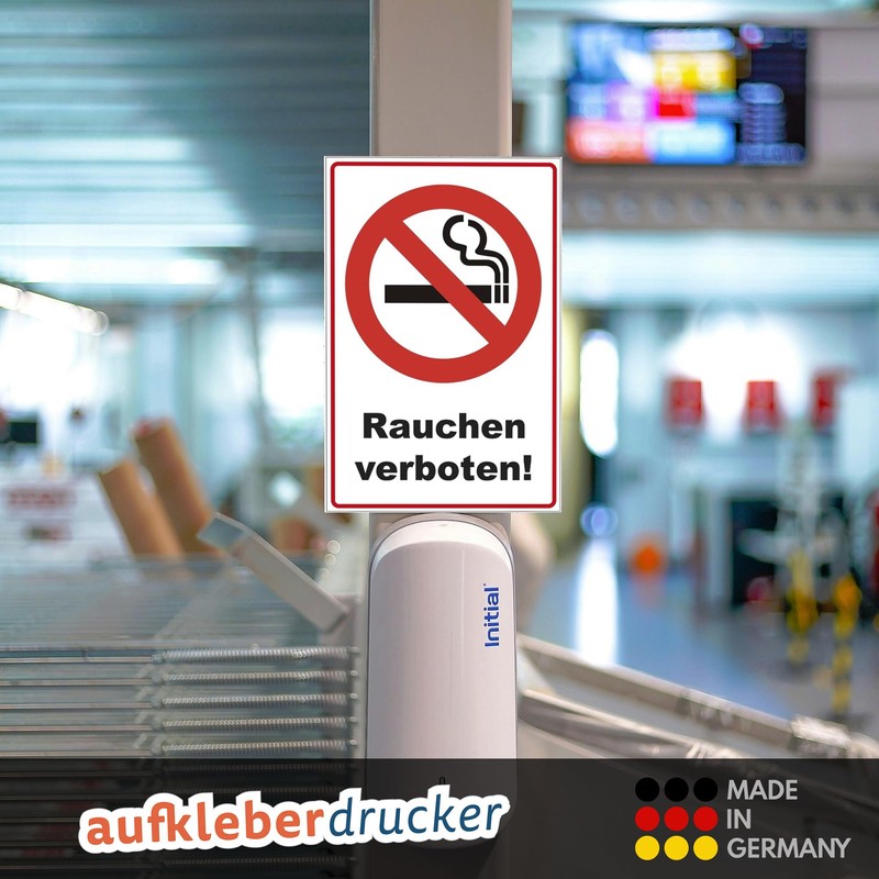 'Sign "No Smoking 300 X 200 mm, Stable Aluminium/Dibond –