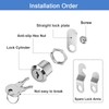Cylinnda Cabinet Locks (3 Pack, Zinc Alloy), Keyed Alike Cam