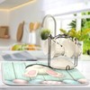Qilmy Easter Bunny Dish Drying Mat Absorbent Reversible Tableware Mat