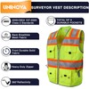 UNINOVA Class 2 Heavy Duty Surveyor Safety Vest Reflective for