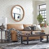 sawsile Round Wood Mirror,18 inch Circle Rustic Farmhouse Natural Wooden