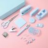 Blue Desk Accessory Kit Cute Office Supplies Set Desktop Stapler