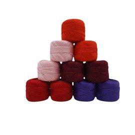 Darning Yarn 10 x 20 m - Choice of Colours - Darning Twist for Repairing Tetiles - Yarn for Crafts 100% Cotton (Red - Pink Tones)