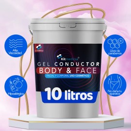 Gel Conductor Body/face Conductor P/ Aparatologia 10 Litros