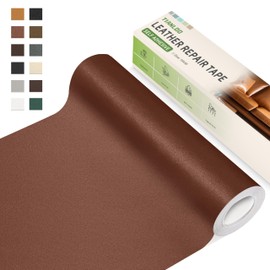 TIANLDD Leather Repair Tape,16 x 80 Inches Self Adhesive Leather Repair Patch，Leather Repair Kit for Furniture，Couches,Car Seats,Cabinets,Handbags(Light Brown-Fine Lines)