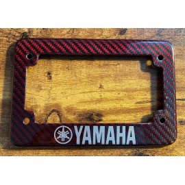 BLVD RED Yamaha motorcycle Carbon license frame