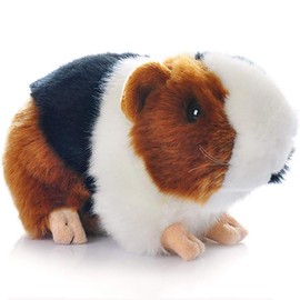 AngelGift 7" Cuddly Soft Plush Realistic Guinea Pig Stuffed Animal, Black Brown, Squishy Plush Toy for Adults Kids Baby