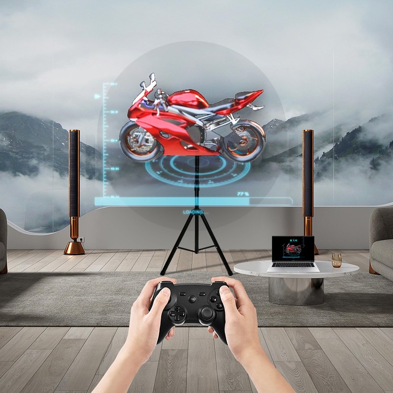 3D Holographic Projection Fan with 16.5in(42cm) 256 LED high-Definition Display,