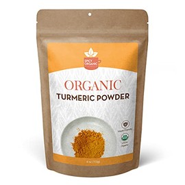 SPICY ORGANIC Turmeric Root Powder - USDA Certified Organic - Non-GMO Turmeric Curcumin Powder - 4 OZ