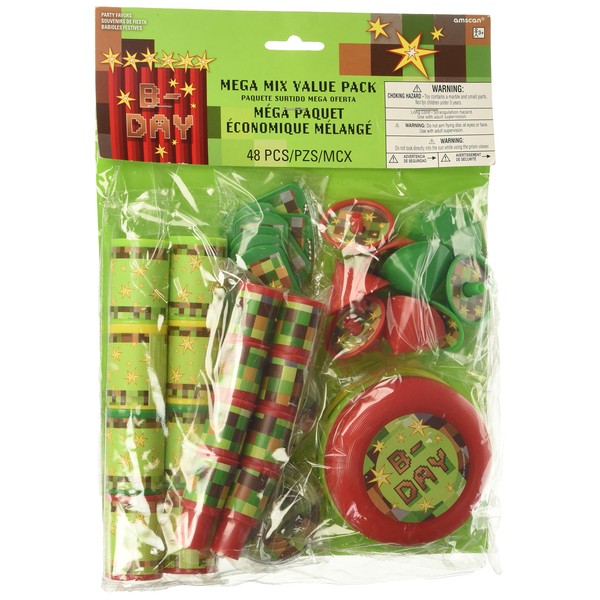 Amscan Mega Mix Value Pack Party Favors, 11 1/2" x 8 1/4", Assorted